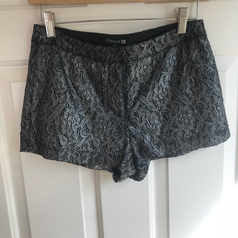Black Pattern Shorts